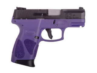Taurus USA G2C Handgun in Black/Purple has a 3.25" barrel chambered in 9mm